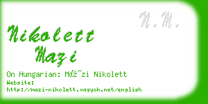 nikolett mazi business card